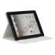 Stilet Microfiber Case Cover med stativ til Den Nye iPad 2 3 4 - Hvid