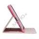 Stilet Microfiber Case Cover med stativ til Den Nye iPad 2 3 4 - Pink