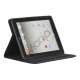 Stilet Microfiber Case Cover med stativ til Den Nye iPad 2 3 4 - Sort