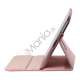360 graders roterende Ny iPad 2 3 4 Kunstlæderetui Cover med Stand - Pink