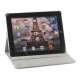 360 graders roterende Ny iPad 2 3 4 Kunstlæderetui Cover med Stand - Hvid