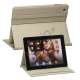 Stilfuld Jeans Kunstlæder Smart Cover Stand håndtaske til Den Nye iPad 3. 4. 2nd Gen - Beige
