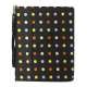 Farvelagt Polka Dot Canvas Smart Cover Holder til iPad 4. 3. 2nd Gen - Sort