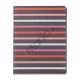 Vandret Stripe Kunstlæder Smart Cover til iPad 4. 3. 2nd Gen - Marineblå