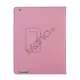 Carbon Fiber Kunstlæder Smart Cover med holder til iPad 4. 3. 2nd Generation - Pink