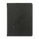 Carbon Fiber Kunstlæder Smart Cover med holder til iPad 4. 3. 2. generation - Sort