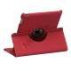 Drejes 360 grader, Folio Canvas Stand Case med Stylus til iPad 2. 3. 4. Generation - Rose