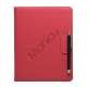 Drejes 360 grader, Folio Canvas Stand Case med Stylus til iPad 2. 3. 4. Generation - Rose