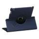 Drejes 360 grader, Folio Canvas Stand Case med Stylus til iPad 2. 3. 4. Generation - Blue