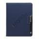 Drejes 360 grader, Folio Canvas Stand Case med Stylus til iPad 2. 3. 4. Generation - Blue