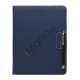 Drejes 360 grader, Folio Canvas Stand Case med Stylus til iPad 2. 3. 4. Generation - Blue