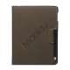 Drejes 360 grader, Folio Canvas Stand Case med Stylus til iPad 2. 3. 4. Generation - Brown