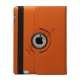 Drejes 360 grader, Folio Canvas Stand Case med Stylus til iPad 2. 3. 4. Generation - Orange