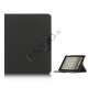 Drejes 360 grader, Folio Canvas Stand Case med Stylus til iPad 2. 3. 4. Generation - Mørkegrå
