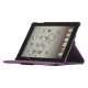 Drejes 360 grader, Folio Canvas Stand Case med Stylus til iPad 2. 3. 4. Generation - Lilla