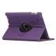 Drejes 360 grader, Folio Canvas Stand Case med Stylus til iPad 2. 3. 4. Generation - Lilla