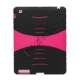 Snap-on Defender Case Cover med stativ til Den Nye iPad 2. 3. 4. Gen - Rose / Black
