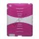 Snap-on Defender Case Cover med holder til iPad 4. 3. 2nd Gen - Hvid / Rose