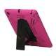 Snap-on Defender Case Cover med holder til iPad 2 den nye iPad - Sort / Rose