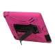 Snap-on Defender Case Cover med holder til iPad 2 den nye iPad - Sort / Rose