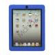 Snap-on Defender Case Cover med holder til iPad 2 den nye iPad - Sort / Blå
