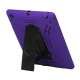 Snap-on Defender Case Cover med holder til iPad 2 den nye iPad - Sort / Lilla