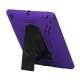 Snap-on Defender Case Cover med holder til iPad 2 den nye iPad - Sort / Lilla