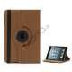 360 graders roterende Stand Fabric Folio Case til iPad Mini - Brun