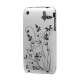 iPhone 3GS cover Lakeret og med sommerfugle, hvid