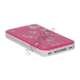 iPhone 4 cover Lakeret og med sommerfugle, pink