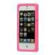 Glitter Smykkesten Indlagt Silikone Cover Case til iPhone 5 - Pink