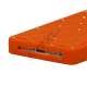 Glitter Smykkesten Indlagt Silikone Cover Case til iPhone 5 - Orange