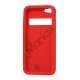 3D Lommeregner Silikone Cover Case til iPhone 5 - Red