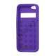 3D Lommeregner Silikone Cover Case til iPhone 5 - Lilla