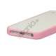 Two-tone Soft Silikone Case iPhone 5 cover - Pink / Hvid