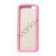 Two-tone Soft Silikone Case iPhone 5 cover - Pink / Hvid