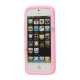 Two-tone Soft Silikone Case iPhone 5 cover - Pink / Baby Blå