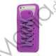 Sporty Snørebånd Silikone Case iPhone 5 cover - Lilla
