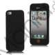 Mønstret Silikone Case med Chocolate Home Knap til iPhone 5 - Sort