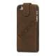 Lodret Soft PU Leather Flip Case iPhone 5 cover Sort