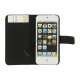 Magnetisk PU Leather Wallet Case Cover med Holder til iPhone 5