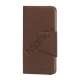 Magnetisk Mat Læder Kreditkort Wallet Stand Case iPhone 5 cover - Brun