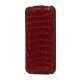 Slim Krokodille Læder Taske iPhone 5 cover - Rød
