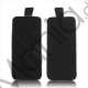 Stilfuld Grid Etui Case Cover med Pull Up Tab til iPhone 5 - Sort