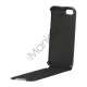 Lodret PU Leather Flip Case iPhone 5 cover - Sort