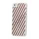 Diagonal Aluminium Hard Plastic Case til iPhone 5 - Rød