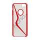 S Formet Gennemsigtig Hard Case iPhone 5 cover - Rød