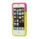 Farvelagt Triplex Slide Hard Plastic Cover Case til iPhone 5 - Rose