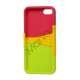 Farvelagt Triplex Slide Hard Plastic Cover Case til iPhone 5 - Rose