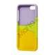 Farvelagt Triplex Slide Hard Plastic Cover Case til iPhone 5 - Lilla